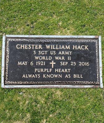 Chester William Hack gravestone